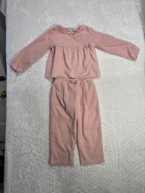Obaibi Baby girl’s pink corduroy outfit toddler size 3 matching set